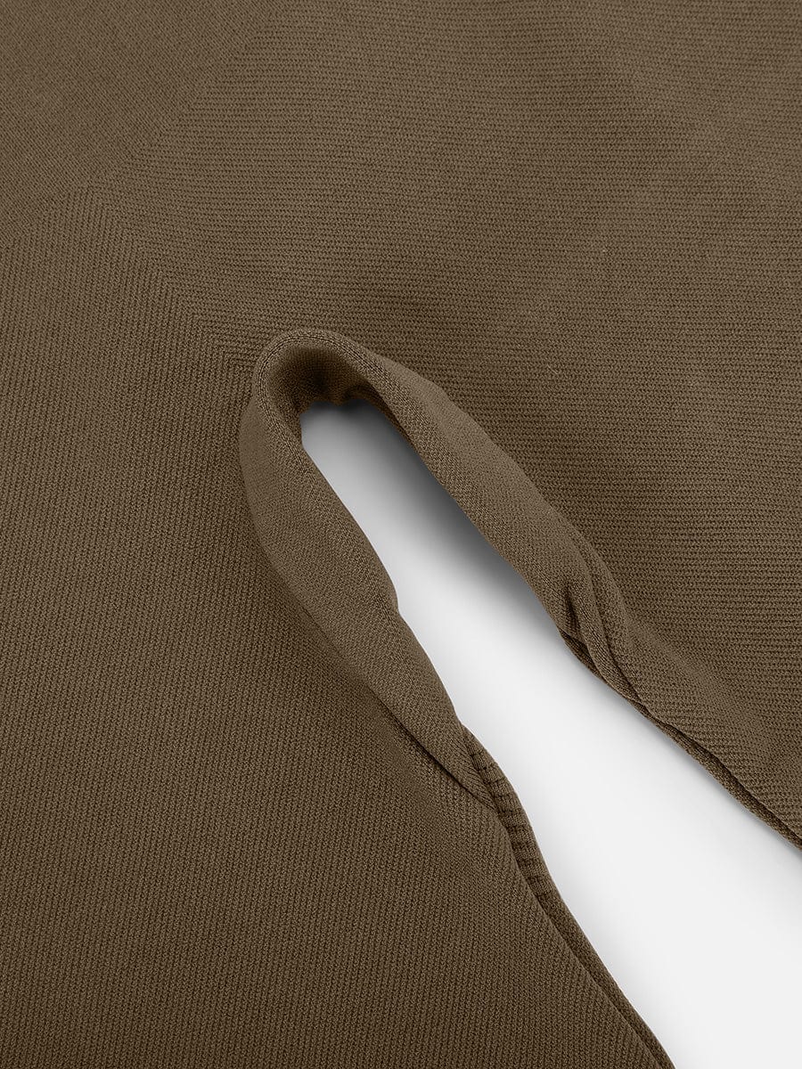Olive green fabric detail of Vractive high waisted shaping leggings, anti slip slim fit leggings
