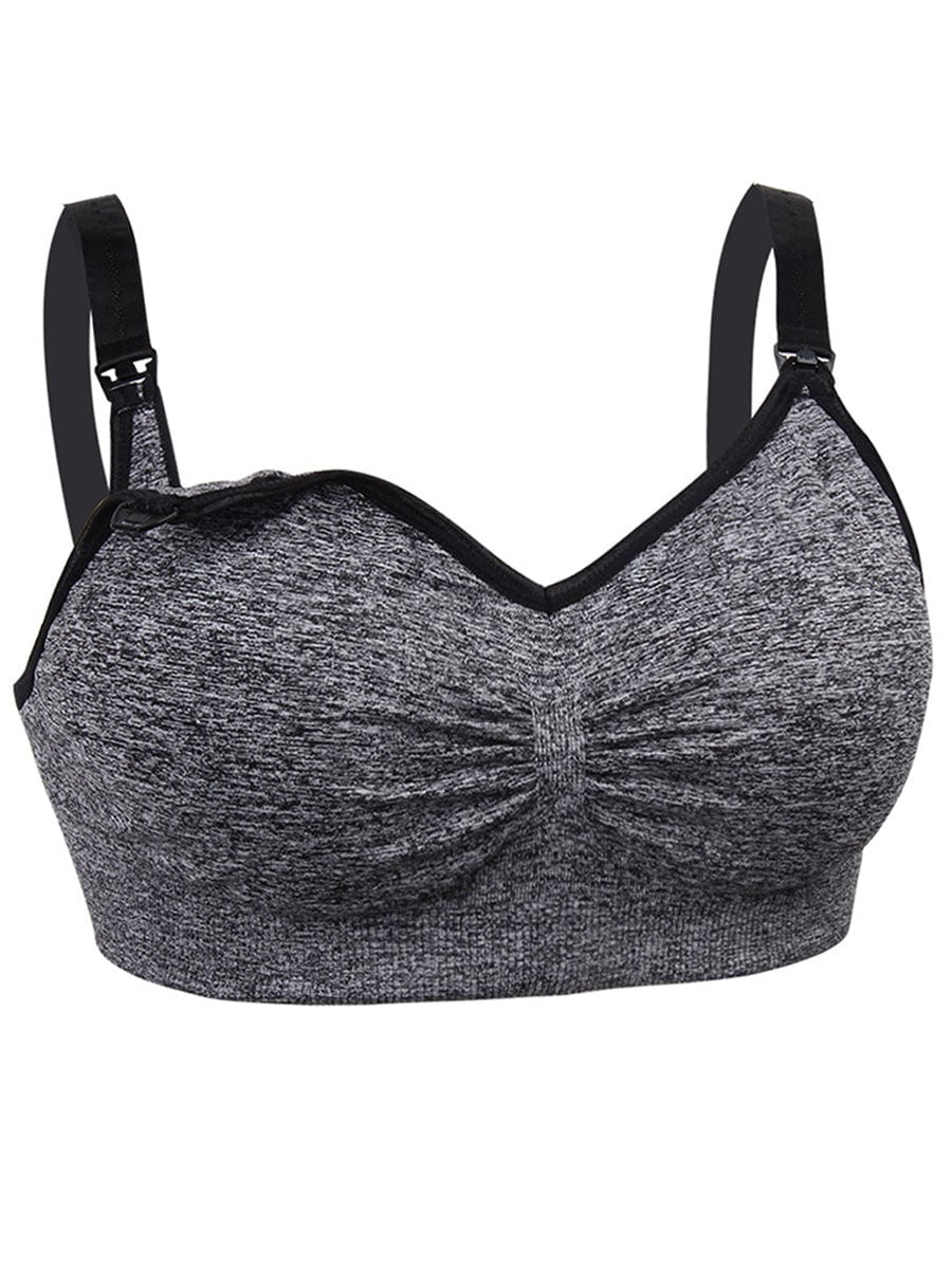 Heather grey Vractive seamless bra, wholesale wireless bra with free bra extenders
