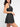 Back view of black Vractive 2 in 1 tennis dress, sports shaping pet hair resistant shapewear
