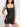 Functional pocket detail of black Vractive 2 in 1 tennis dress, sports shaping activewear
