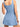 Back view of blue Vractive 2 in 1 tennis dress, sports shaping pet hair resistant shapewear
