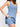 Functional pocket detail of blue Vractive 2 in 1 tennis dress, sports shaping activewear
