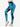 Side back view of deep blue tie-dye Vractive tie-dyed yoga leggings, ankle length nice quality
