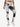 Side view of black-white tie-dye Vractive ankle length yoga leggings, nice quality tie-dyed activewear
