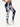 Side back view of black-white tie-dye Vractive wholesale yoga leggings, ankle length nice quality
