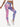 Side back view of purple-pink tie-dye Vractive tie-dyed yoga leggings, ankle length nice quality
