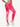 Side view of pink-red tie-dye Vractive ankle length yoga leggings, nice quality tie-dyed activewear
