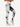 Side view of black-white tie-dye Vractive ankle length yoga leggings, nice quality tie-dyed activewear
