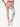 Side view of pink-orange tie-dye Vractive ankle length yoga leggings, nice quality wholesale
