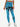 Side view of deep blue tie-dye Vractive ankle length yoga leggings, nice quality tie-dyed activewear

