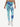 Side view of blue-green tie-dye Vractive wholesale yoga leggings, ankle length nice quality
