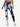 Side view of black-white tie-dye Vractive wholesale yoga leggings, ankle length nice quality
