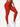 Red Vractive wholesale ruched yoga legging, ankle length high rise fast shipping activewear
