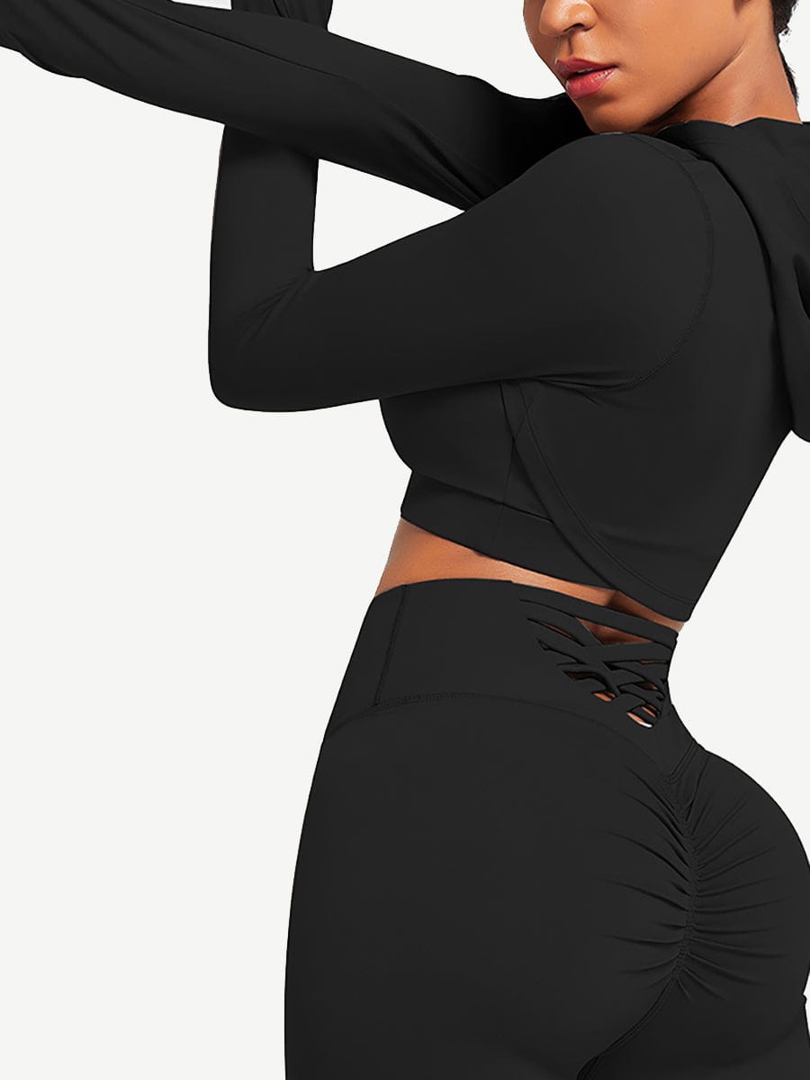 Wholesale Hooded Neck Detachable Cups Crop Top For Runner