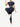 Dark blue Vractive short sleeves high waist yoga suit in active movement, moisture wicking fitness set
