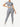 Light grey Vractive wholesale short sleeves high waist yoga suit for fitness moisture wicking, light grey seamless short sleeve fitness set
