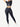 Dark blue Vractive short sleeves high waist yoga suit in active stretch, moisture wicking fitness set
