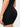 Seamless fabric detail of black Vractive square neck one piece sport romper
