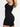 Peach buttocks shaping detail of black Vractive seamless one piece sport romper, square neck
