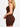 Side view of brown Vractive seamless square neck sport romper, one piece activewear
