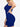 Side view of blue Vractive seamless square neck sport romper, one piece activewear wholesale
