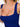 Square neck detail of blue Vractive seamless one piece sport romper, seamless activewear
