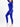 Side view of blue Vractive seamless thumb hole jumpsuit, square neck long sleeve activewear
